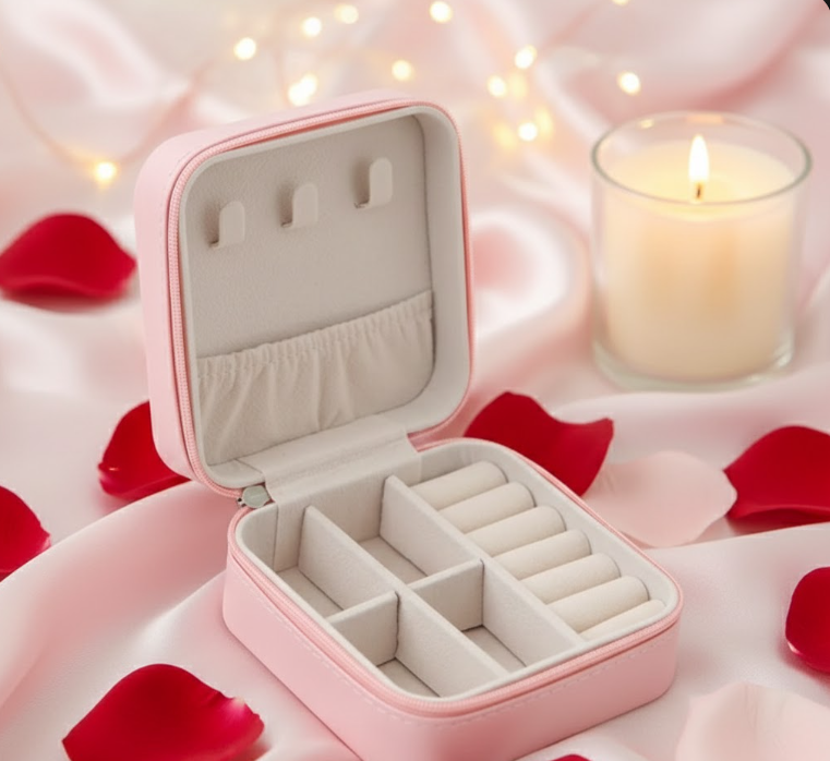 Joyero para mujer, organizador de viaje pequeño